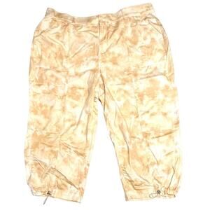 Lane Bryant Mottled Tan White Cropped Utility Pants Women's Plus 20